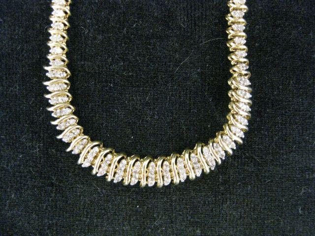 Appraisal: Diamond Necklace carats of round diamonds in S link setting