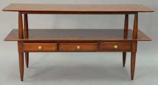 Appraisal: Mid-Century Willet two tier console with drawers ht top x