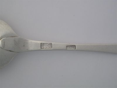 Appraisal: JAMES SMITH An Old English tablespoon script initials ASA c