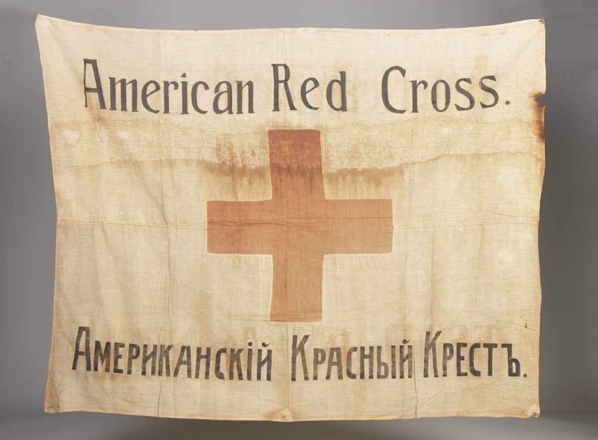 Appraisal: American Red Cross Flag from Russian Prisoner of War Sam