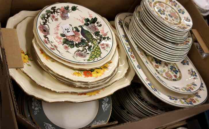 Appraisal: Mixed Tray comprising Lord Nelson Pottery Plates Meakin Goldendale Dinner