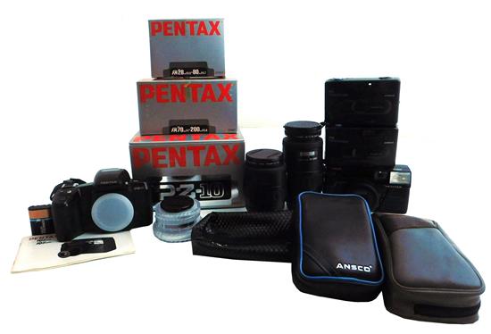 Appraisal: CAMERAS Late th C cameras and accessories by Pentax and