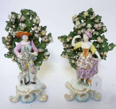 Appraisal: A PAIR OF SAMSON OF PARIS PORCELAIN BOCAGE FIGURES late