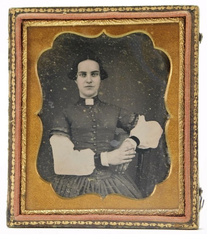 Appraisal: Augustus Washington Seated Woman Daguerreotype Augustus Washington United States Africa