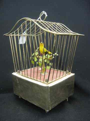 Appraisal: Mechanical Bird in Cage Music Box working '' tall