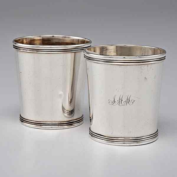 Appraisal: Kinsey Coin Silver Julep Cups Cincinnati OH ca - two