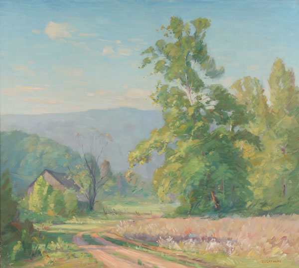 Appraisal: Varaldo J Cariani American - Along the Valley Road oil