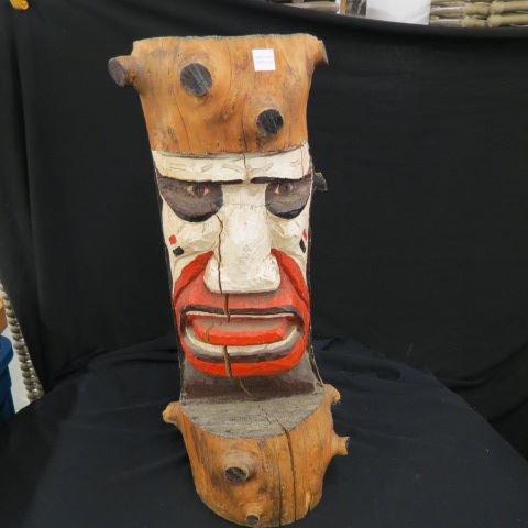 Appraisal: Carved Wood Totem tall