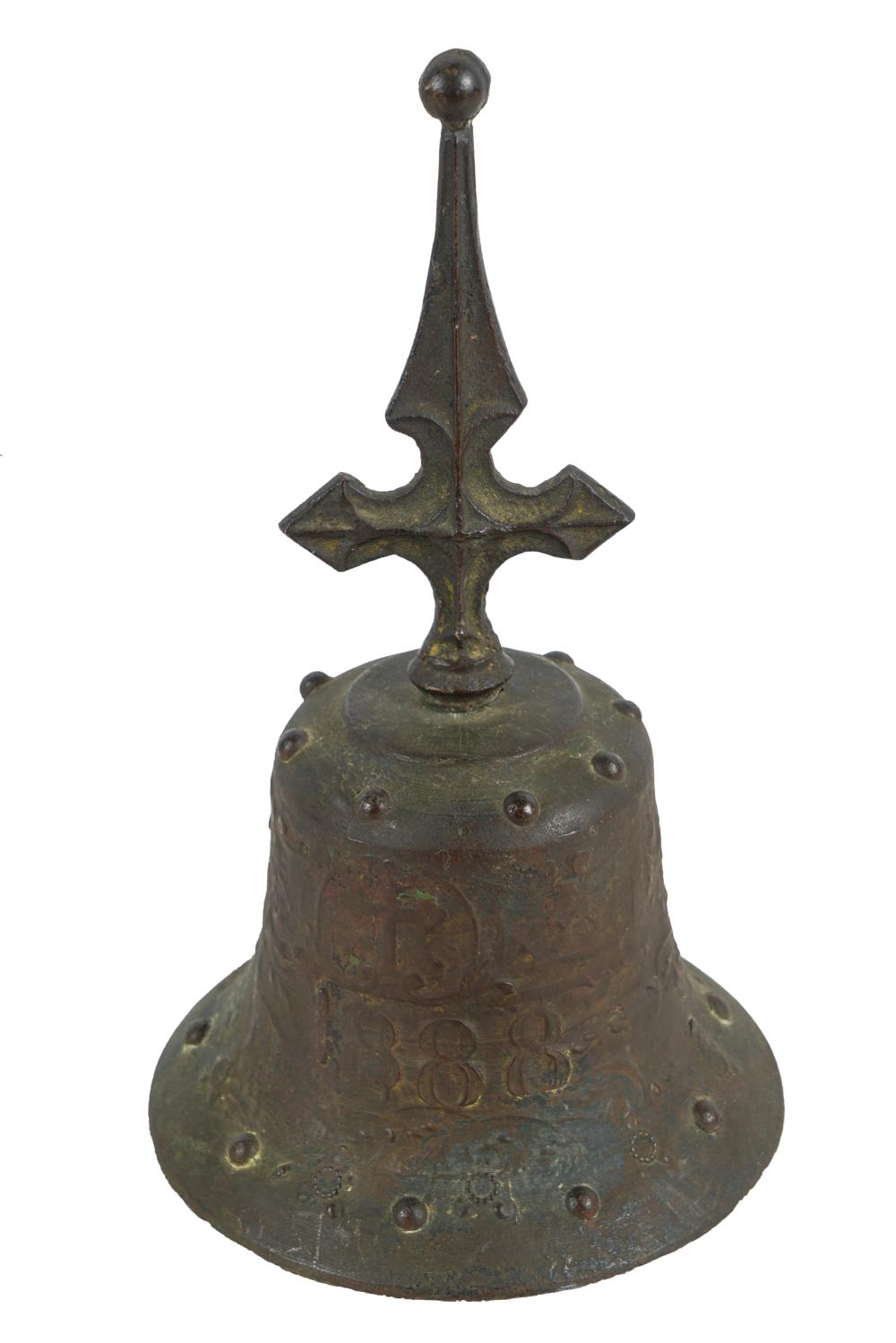 Appraisal: IRON MISSION BELLdated Provenance From the Estate of Nora Dodo