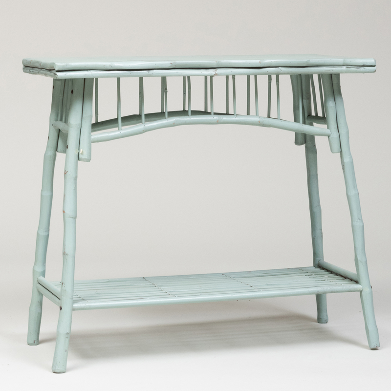 Appraisal: Rustic Pale Blue Painted Wood Table x x in Condition