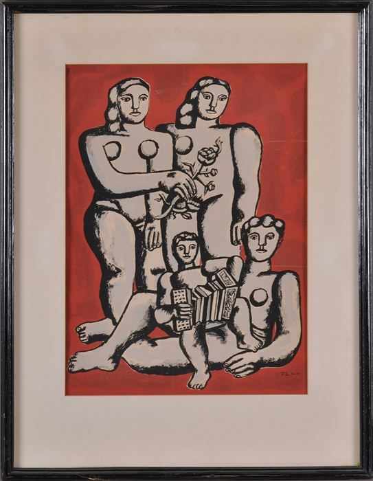 Appraisal: FERNAND LEGER - FAMILY PORTRAIT Print in colors x in