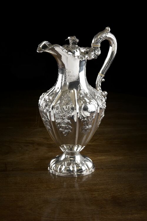 Appraisal: An early Victorian claret jug by J Urquhart possibly Edinburgh