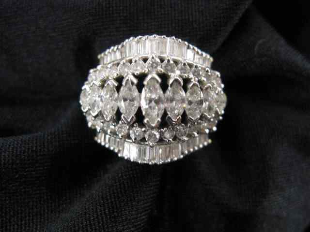 Appraisal: Diamond Ring diamonds round marquise baguette cuts totaling carats in