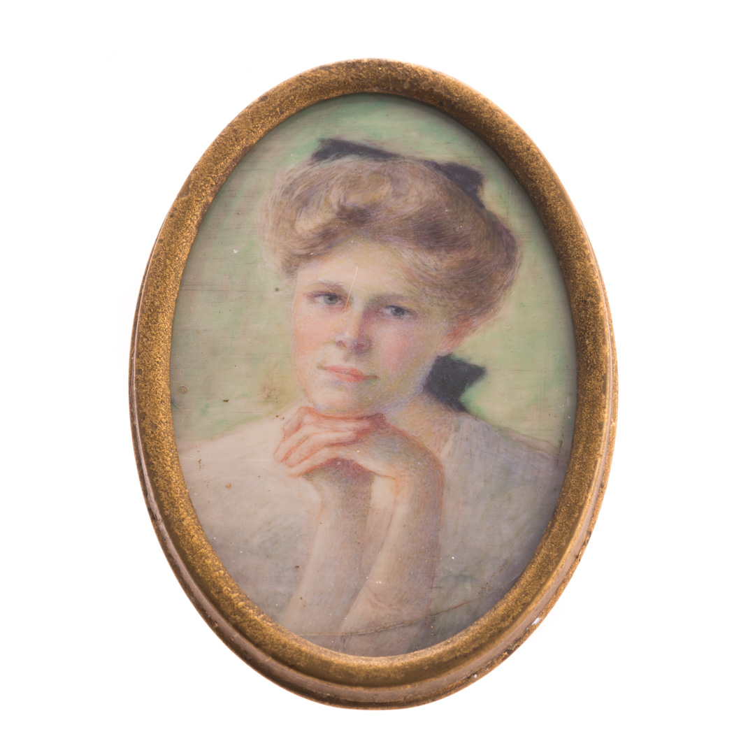 Appraisal: American School Portrait of Maude S Beardmore dated miniature portrait