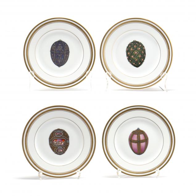 Appraisal: SET OF FOUR LIMOGES FABERGE IMPERIAL EGG PLATES Made in