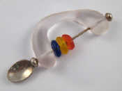 Appraisal: A child's rattle silver spoon signed Debra Adelson