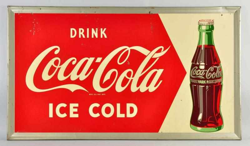 Appraisal: Tin Coca-Cola Sign Description s A number of extra nail