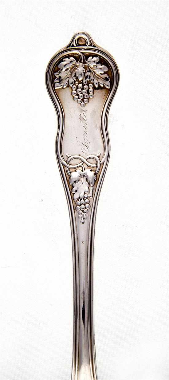 Appraisal: Whiting Grapevine pattern silver flatware New York dated formerly unknown