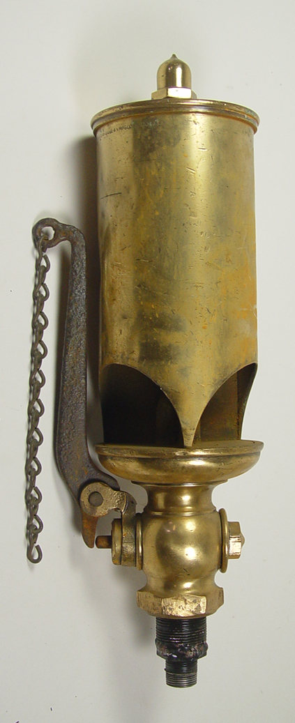 Appraisal: Brass Steam Whistle Three chambered bell with acorn finial Iron