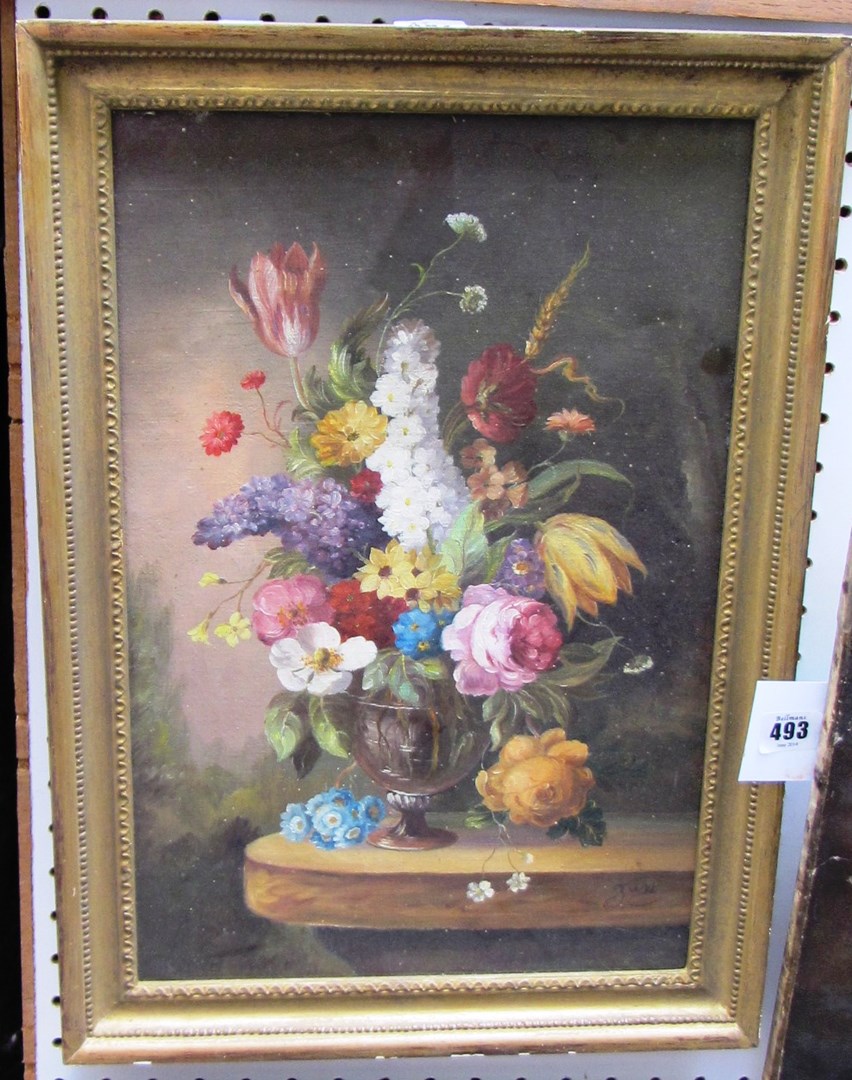 Appraisal: Jan th century Still life studies of flowers a group