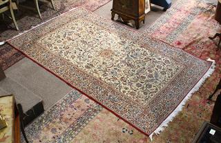 Appraisal: Persian Nain carpet Persian Nain carpet ' x '