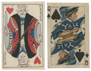 Appraisal: Two Miscellaneous Postcards with Playing Cards French and American ca