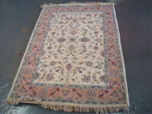 Appraisal: Handmade Throw Rug From a Bronxville NY estate Dimensions x