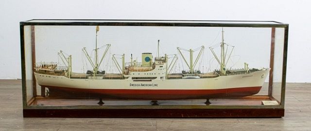 Appraisal: M S Braheholm Shipbuilder's Model Painted wooden scale shipbuilder's model