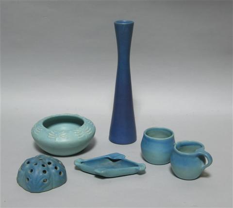 Appraisal: SIX VAN BRIGGLE MATTE GLAZED PIECES All marked Van Briggle