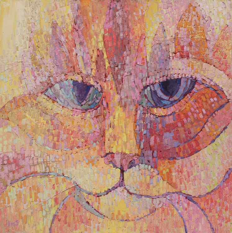 Appraisal: NOSTI Harold American th C Cat Portrait Oil Canvas ''