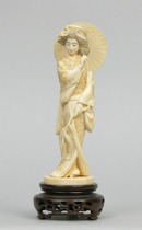 Appraisal: A Finely Carved Ivory Geisha Japanese ca late th Century