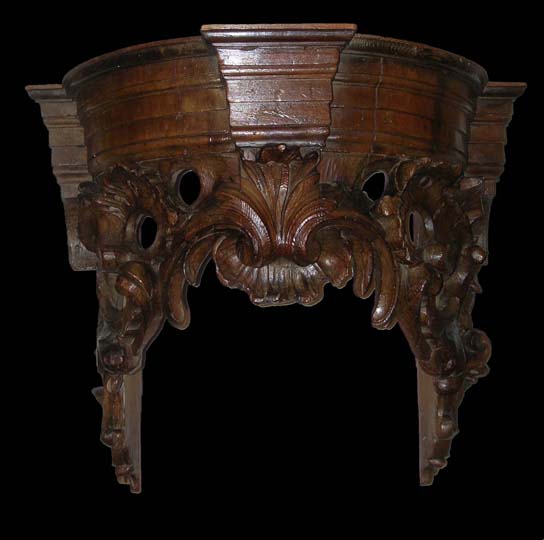 Appraisal: Attractive Austro-German Rococo Carved Beechwood Demi-lune Baldachin third quarter th