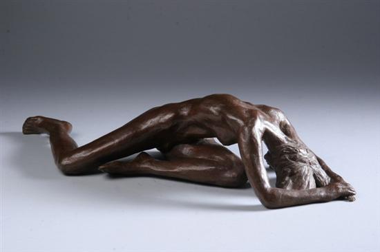 Appraisal: J A FINELLI th Century Prostrate Nude Female Bronze signed