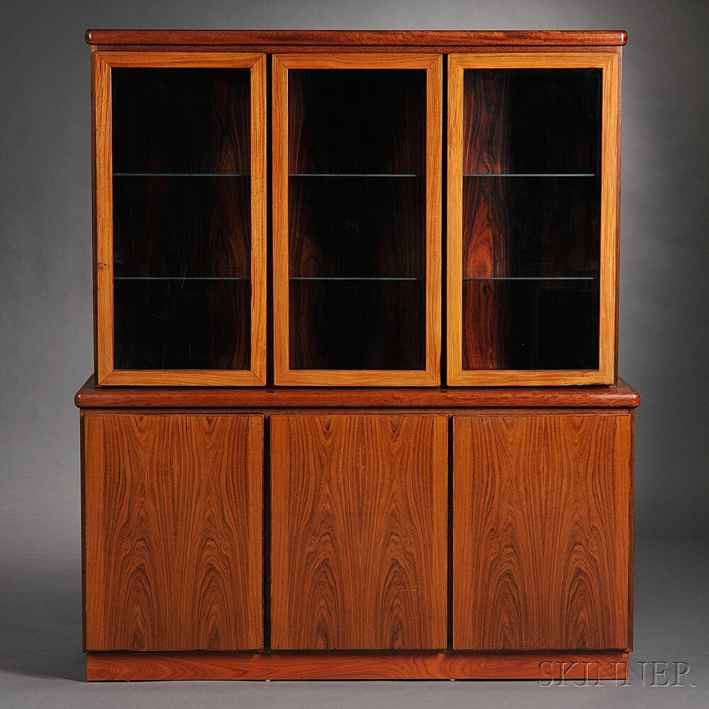 Appraisal: Scandinavian Design Cabinet Rosewood veneers Denmark mid- th century Stepped