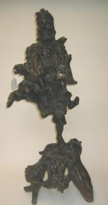 Appraisal: A JAPANESE TWO PIECE ROOT CARVING late th century modelled