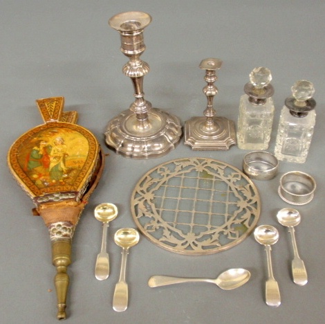 Appraisal: - Misc group of silver table articles to incl English