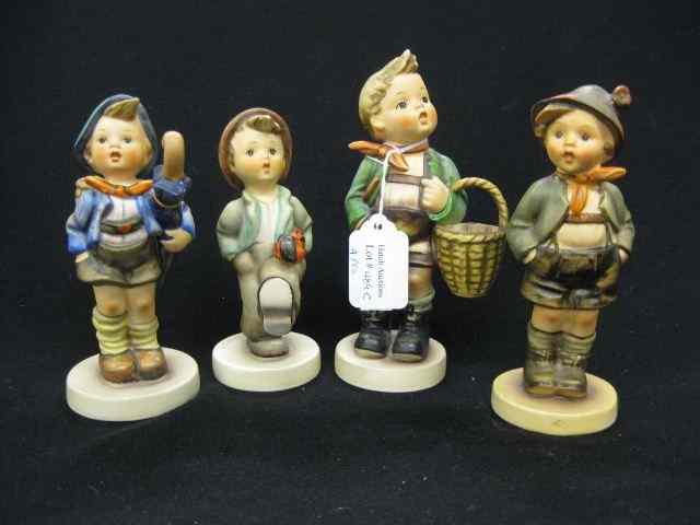 Appraisal: Hummel Figurines ''Village Boy'' ''Brother'' ''Happy Traveler'' and ''Home from