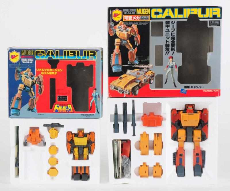 Appraisal: Lot of Takatoku Mugen Caliburs Includes and Pre-Transformers Roadbuster New