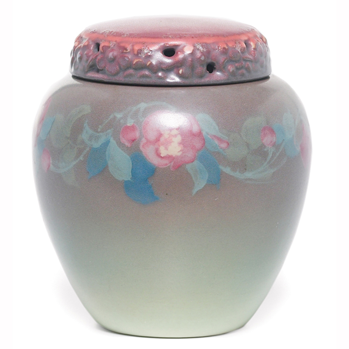 Appraisal: Rookwood ginger jar bulbous form with a nicely painted floral