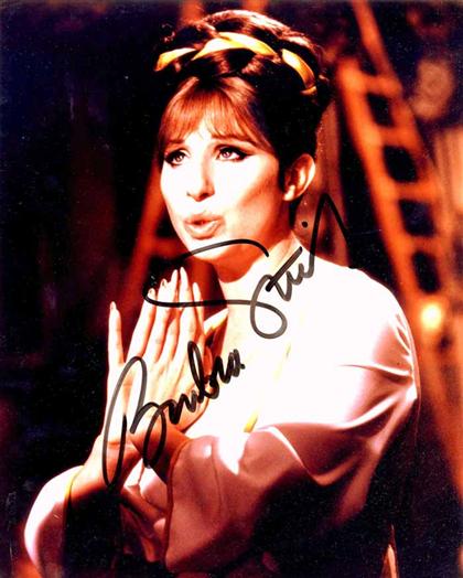 Appraisal: pieces Photos Signed Streisand Barbara Chromogenic prints x inches x