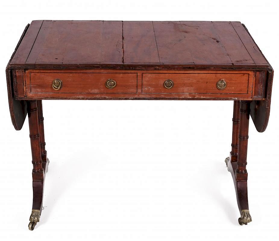 Appraisal: AN TH C DUNCAN PHYFE STYLE DROP LEAF SIDE TABLE