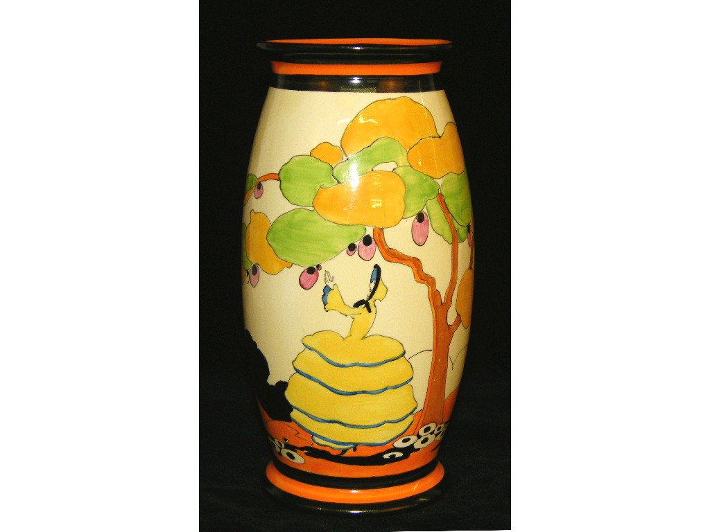 Appraisal: Good Clarice Cliff 'Applique Idyll' Bizarre vase shape high