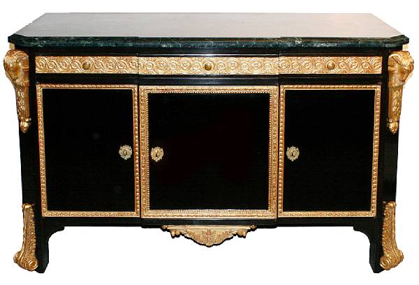 Appraisal: A Louis XVI style parcel gilt and chinoiserie decorated commode