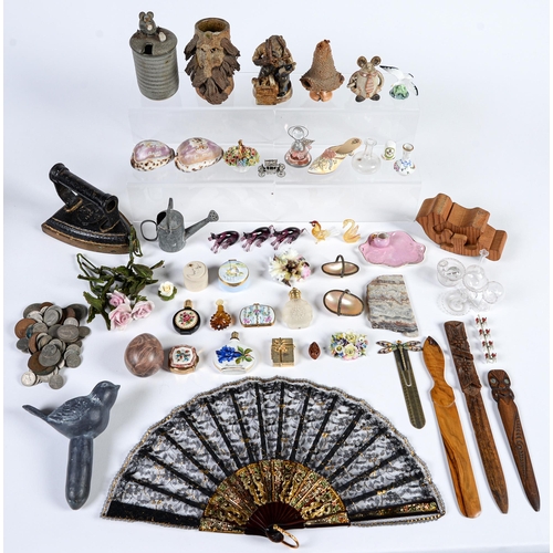 Appraisal: Miscellaneous miniature ceramics enamelled glass and other objects including two