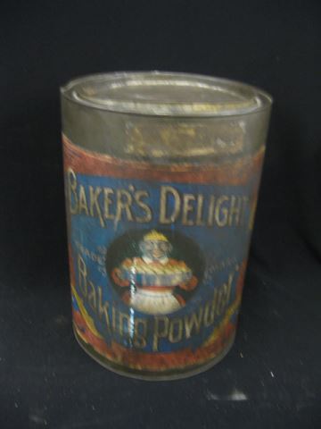 Appraisal: Early Advertising Tin Baker's Delight Baking Powder black americana type