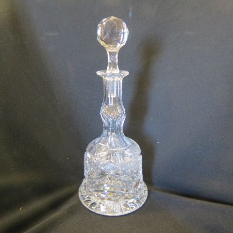 Appraisal: Cut Glass Decanter classic bell form brilliant period fancy neck