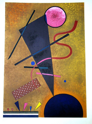 Appraisal: After Wassily Kandinsky - - Composition with black triangle and