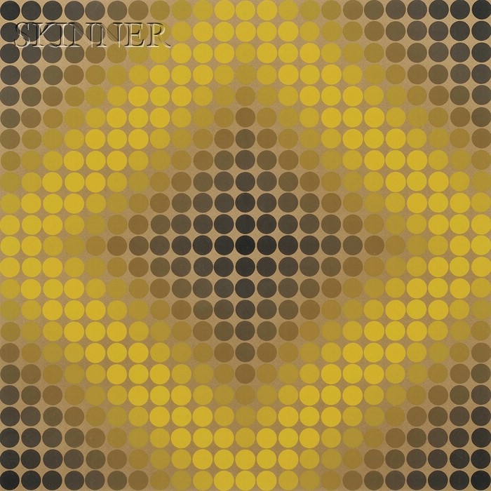 Appraisal: Victor Vasarely French Hungarian - Untitled Gold Diamond edition of