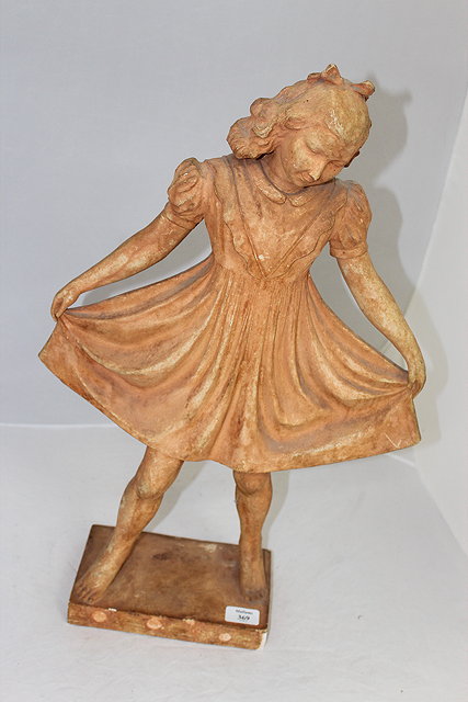 Appraisal: A PLASTER FIGURE of a young girl cm in height