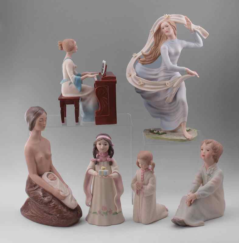 Appraisal: ESTATE LOT OF SIX LASZLO ISPANKY FIGURINES To include for